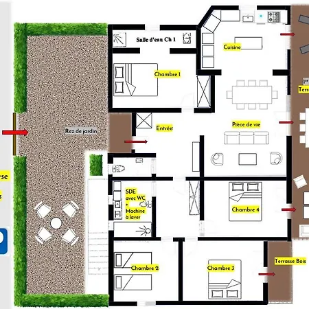T5 Perfettu 115 M2, Garden, Pool, 8 Guests